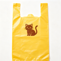 Sac en plastique imprimé jaune sur mesure, motif animal uni, fourni directement par l'usine pour l'emballage de détail