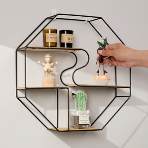 Étagère de Rangement <span class=keywords><strong>Murale</strong></span> Verticale Créative <span class=keywords><strong>en</strong></span> <span class=keywords><strong>Fer</strong></span> d'Inspiration Scandinave, Décoration <span class=keywords><strong>Murale</strong></span> Métallique <span class=keywords><strong>Moderne</strong></span> pour Restaurant et Salon - Product Image 3