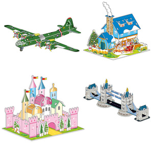 Petit jardin Villa 3D Puzzle fait à la main bricolage maison papier modèle jouets éducatifs pour enfants 51-100 pièces 8-13 ans fabricant - Product Image 5