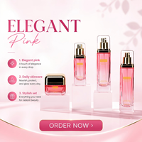 Flacon carré à fond épais en verre Yijing 5ml avec pompe pour toner, lotion, sérum, impression sérigraphique, revêtement par pulvérisation, cosmétique Y211