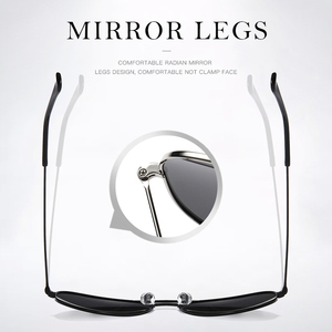Gafas de Sol de piloto de Metal Retro HBK para hombre, marco de aleación a la moda, lentes con logotipo personalizado, estilo Retro polarizado, conducción Dropshipping - Product Image 6