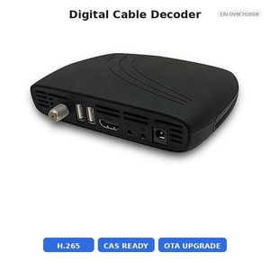 Decodificador de Cable Digital H.265, Compatible con CAS, Actualización OTA, HD AV para TV de Pago MSO ERI-DVBCHD008 - Product Image 1