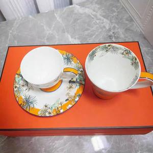 Ceramic Gift Box <b>Set</b> Eco-Friendly Porcelain Coffee Mug with Saucers - Product Image 2