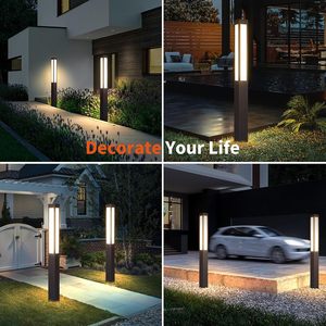 ไฟสวน LED สำหรับภายนอกอาคาร แบบเสาสูงสีดำ กันน้ำ IP65 ใช้ไฟ AC 85-265V ขายส่ง - Product Image 5