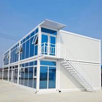 Maison conteneur économique moderne à 2 chambres, 20 pieds, mobile, écologique, modulaire, facile à installer, en kit