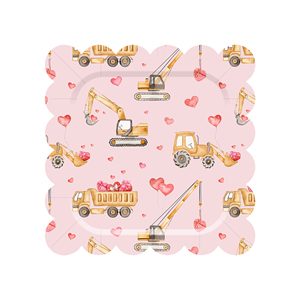 DAMAI Kid Party Decorations Blue Pink Truck Tableware Sets Cute Disposable Party Plates Cups <b>Napkins</b> - Product Image 5