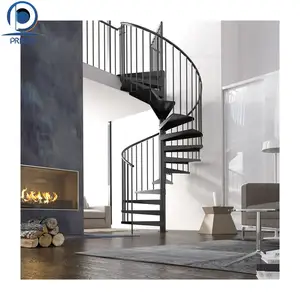 Prima New Spiral staircase interior place use Glass railing wood stone steps Spiral simple and modern outfit