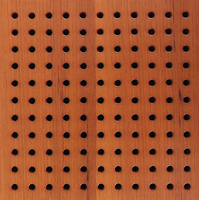 Panneaux de mur acoustiques en bois insonorisés de MDF avec le placage en bois de Kingkus