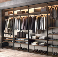 Armoire de chambre autoportante pliable YK au design moderne et luxueux avec portes vitrées, rangement gain de place pour une maison élégante et bien organisée