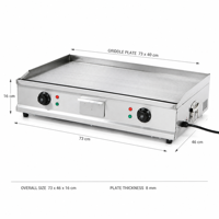 Machine à griller électrique robuste sur mesure pour équipement de restauration professionnelle commerciale