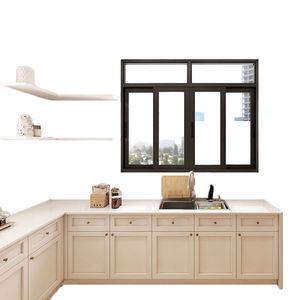 Cuisine moderne haut de gamme, modulaire, personnalisée, style shaker européen, en bois blanc et gris - Product Image 1