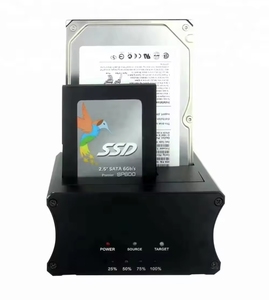 Màu Đen di động SSD HDD kép bay Docking Station cắm ẩn Clone hỗ trợ USB 3.0 2.5 inch 3.5inch Sata SSD HDD trường hợp Docking - Product Image 3