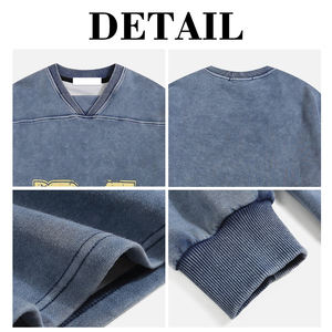 Sudaderas de Manga Larga con Cuello Redondo y Bordado Lavado al Ácido para Hombre, Marca KingSen, de Alta Calidad, con Logotipo Serigrafiado, Felpa Francesa, 100% Algodón - Product Image 6