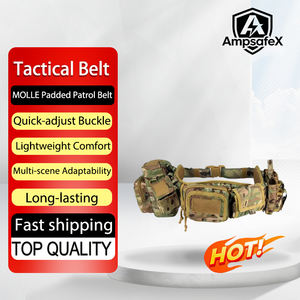 Cinturón Táctico MOLLE de Nailon Acolchado y Resistente - Cinturón de Patrulla Ajustable con Funda - Product Image 1