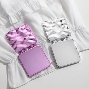 Petit miroir à ondulation d'eau électrolytique à la mode prenez un mini miroir pliant <span class=keywords><strong>double</strong></span> face miroir de maquillage avec vous - Product Image 2