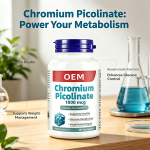 Picolinate de <span class=keywords><strong>Chrome</strong></span> 1000mcg Complément <span class=keywords><strong>Alimentaire</strong></span> pour Adultes pour la Croissance Musculaire Végétarien 100 Capsules Végétales - Product Image 2