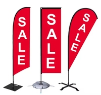 Bannières de drapeau sans vent personnalisées pour la publicité et la promotion d'événements immobilier portes ouvertes drapeaux de plage drapeaux de plumes promotionnels