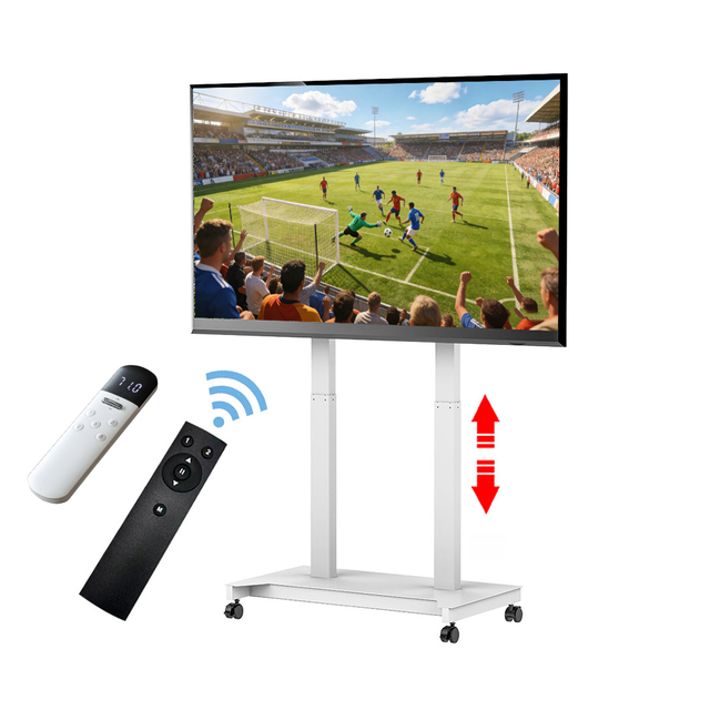 Manufactory Wholesale Mobile Electric 360 Degree Rotating Height Adjustable Motorized Led Tv Lift Cart for Home Office