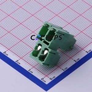DB128B-5.08-2*2P-GN-S Screw Terminal Block Through hole Component (THT),P=5.08mm Connector 2x2P 5.08mm Green Through Hole - Product Image 2