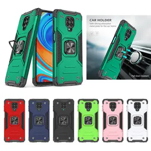 Coque antichoc avec anneau support en silicone, pour Xiaomi Redmi Note 9S, 9 Pro Max, 8, 8A, Mi Note 10, Note 10, CC9 Pro