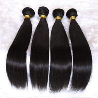 Cheveux humains 100% naturels en gros, cheveux brésiliens Remy lisses traités en vrac, trame machine, peuvent être tressés pour femmes noires