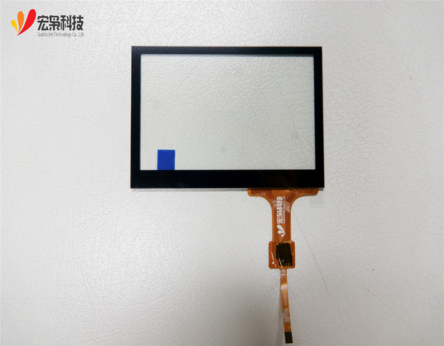 6-Pin FPC 4.3 Inch Capacitive Touch Panel USB Waterproof Glass for Smart Home Charging Pile Marine 10-Point Touch