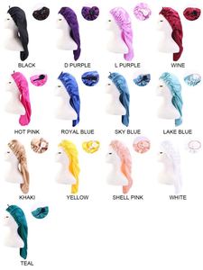 Bonnets en satin de polyester extra ajustables pour femmes aux cheveux longs bouclés, doux, pour usage quotidien, quatre saisons, promotion, cadeau - Product Image 2