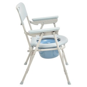Nursing <b>Commode</b> Chair Foldable High Carbon Steel With Armrests For Elderly Disabled Pregnant Women Hospital Use - Product Image 3
