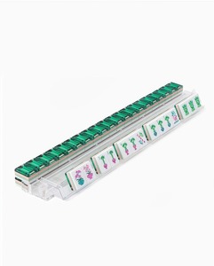 Tuiles de Mahjong personnalisées <span class=keywords><strong>NB</strong></span> à quatre couches, vert émeraude, gravées, ensemble de 160 tuiles de Mahjong américain, tuiles Joker incluses pour un jeu authentique - Product Image 5