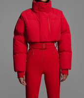 Combinaison de ski une pièce pour femme CONMR, à capuche, imperméable, coupe-vent, respirante, pour l'hiver en plein air, marque privée