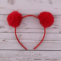 Serre-têtes créatifs coréens en forme d'oreilles de chat en gros, cerceaux à cheveux colorés avec pompons, accessoires pour cheveux pour filles et enfants