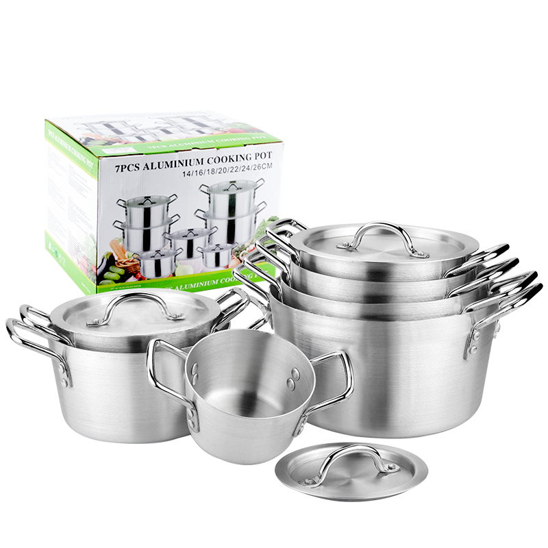 Aluminum Cooking Pot Set, Cookware, 7Pcs