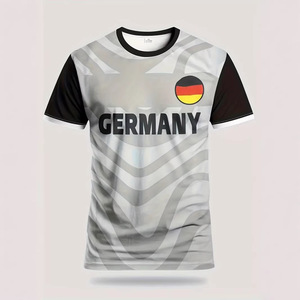 Camiseta Deportiva de Fútbol para Hombre, Cuello Redondo, Manga Corta, Impresión Sublimada, Absorbe la Humedad, Corte Regular, Alemania 2026 - Product Image 1