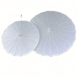 EN STOCK Sombrillas de Papel para Novia, Sombrillas Blancas Hechas a Mano, Sombrillas de Papel Artesanales Chinas - Product Image 1