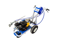 Machine de marquage routier sans air à moteur essence 6,5 CV homologuée CE, avec pompe à diaphragme compacte pour peinture à froid