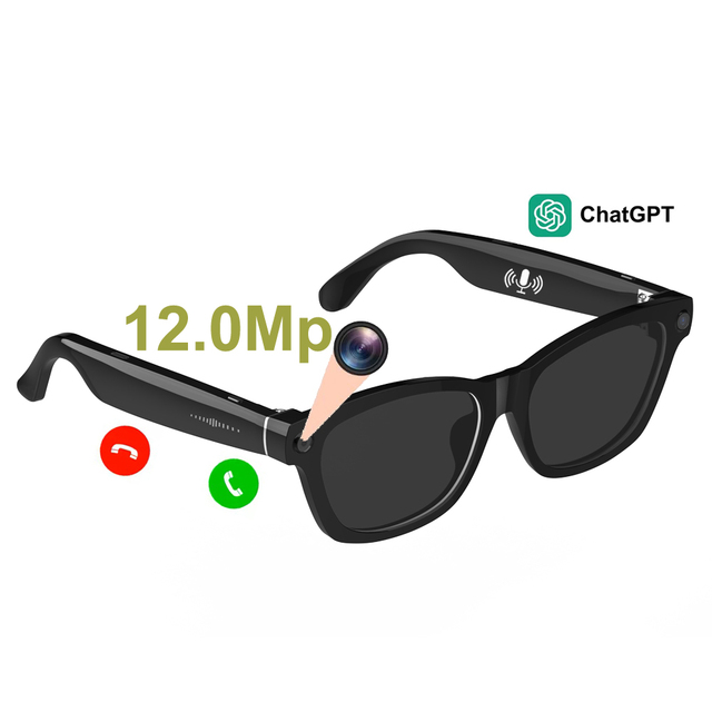 12Mp Camera Bluetotohes Wireless Waterproof Sunglasses Intelligent Voice Control Translation AI Chatgpt Metas Smart Glasses