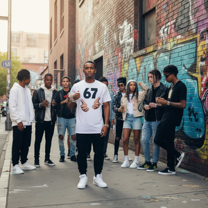 T-shirt Six Seven Meme Gen Alpha Slang bianca, taglia unisex per adulti - Product Image 3