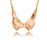 Ensemble de bijoux de mariage pour femme Maimang personnalisé plaqué or 18 carats, ensemble de couple en argent 925 plaqué or, collier à double main