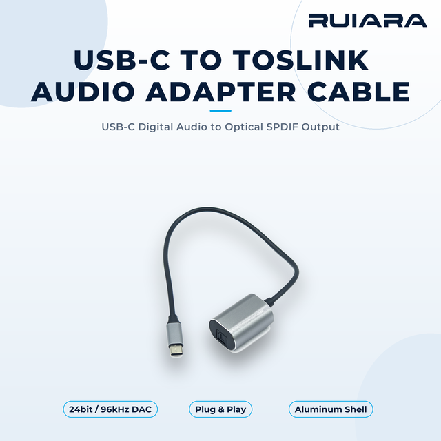 USB C to TOSLINK SPDIF Optical Audio Adapter Cable 24bit 96kHz Digital Cord for Phone Laptop TV Soundbar Amplifier Home Theater