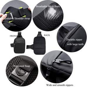 Mini sac bandoulière pour homme et femme, petit sac antivol, sac banane, sac de poitrine pour voyage, sport, course à pied, randonnée - Product Image 4