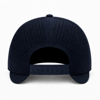 Casquette de baseball unisexe sans marque, respirante, imperméable, à 5 panneaux, avec panneaux perforés découpés au laser, visière incurvée, ajustable, quatre tailles
