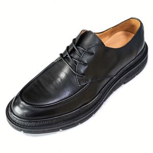 Chaussures décontractées XuanWu A611 en cuir véritable à rayures, style britannique rétro, version coréenne tendance, respirantes et à enfiler pour hommes - Product Image 5