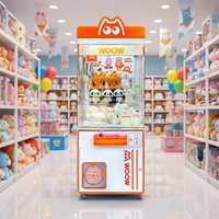 Mesin Cakar Komersial Berdaya Tinggi untuk Permainan Arcade Anak-Anak Mesin Cakar Arcade dengan Pembaca Kartu dan Kios Penerima Uang Kertas yang Aman