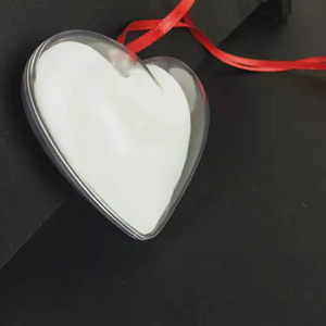 Nouveau <span class=keywords><strong>Noël</strong></span> Ornement Coeur <span class=keywords><strong>Boule</strong></span> En Plastique Amour Cadeau Personnalisé <span class=keywords><strong>Photo</strong></span> Décoration Pour L'impression Par Sublimation - Product Image 5