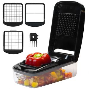 Trancheuse à légumes multifonctionnelle en acier inoxydable, hachoir à oignons moderne pour cuisine transfrontalière, ustensile divin pour couper les légumes - Product Image 1