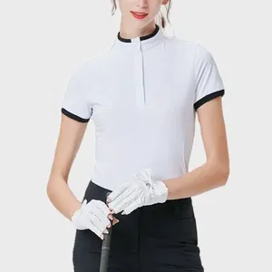 Polos de <span class=keywords><strong>Golf</strong></span> Ecológicos para <span class=keywords><strong>Mujer</strong></span> con Cuello Alto, Secado Rápido, UPF 50+, Logotipo Personalizado y Botones - Product Image 4