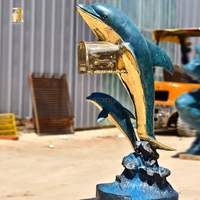 Sculpture de boîte aux lettres en bronze RELONG, statue d'animal en cuivre, personnalisable pour jardin de villa extérieur