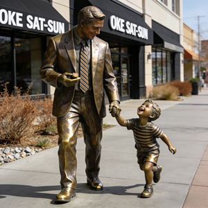 Estatua Decorativa de Bronce Fundido de Estilo Europeo Moderno, Figura de <span class=keywords><strong>Hombre</strong></span> y Mujer Bailando Románticamente, para Decoración de Interiores - Product Image 2