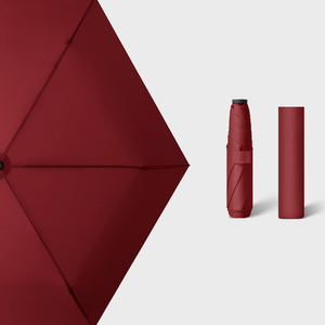 ร่มพกพาขนาดเล็กแบบพับสามทบน้ำหนักเบาพิเศษใช้สำหรับเดินทางพร้อมกันแสงยูวีป้องกันแสงแดดเคลือบสีดำฝน - Product Image 6