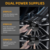 150psi Digital Display Car Air Tires Inflator Portable Tire Inflators Air Compressor with Power Bank Wireless Electric Air Pump